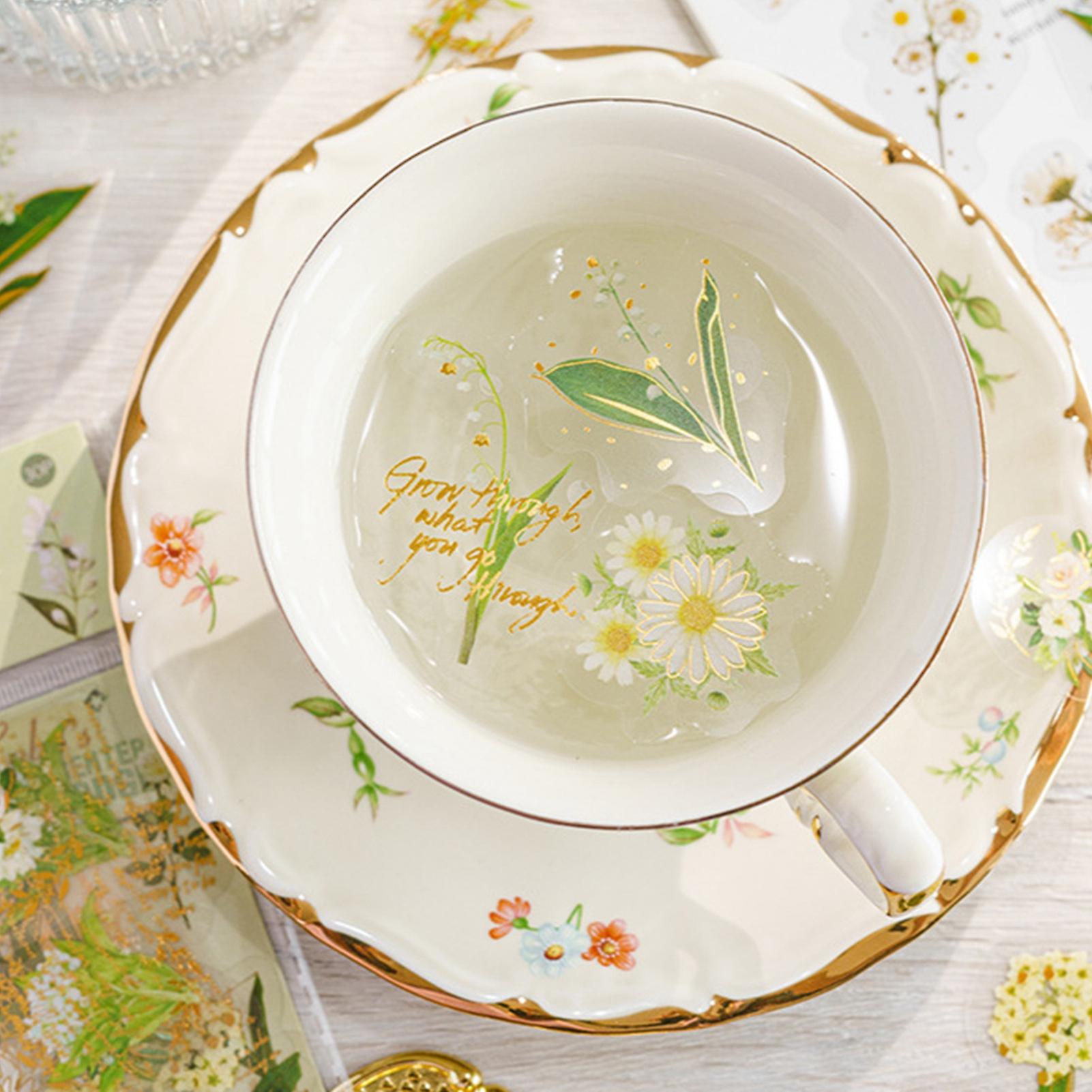 30PCS Aesthetic Flower Stickers for Journaling Notebook, 10g