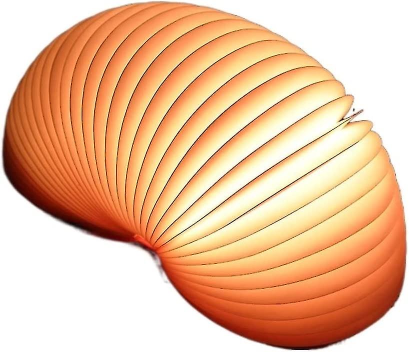 Modern PU Leather Book Lamp, Peach Shape 8 Colors LED Light - Foldable