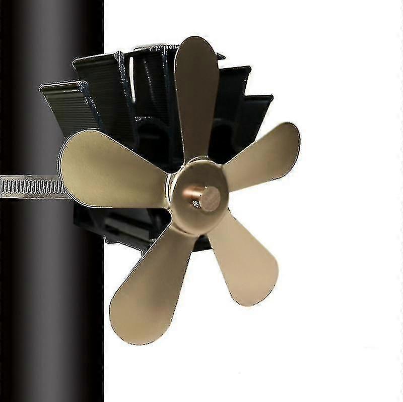 Multi Blade Öppen spis Värme drivs spis fläkt - Log Ved brännare