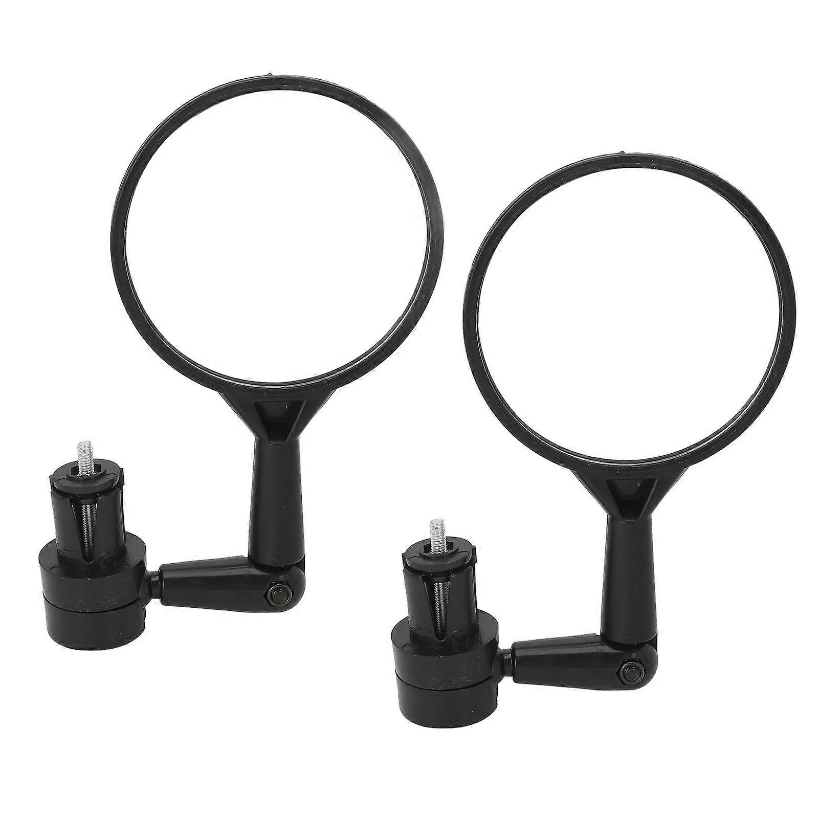 Espelho retrovisor convexo para guidão de bicicleta, formato redondo, giratório em 360 graus