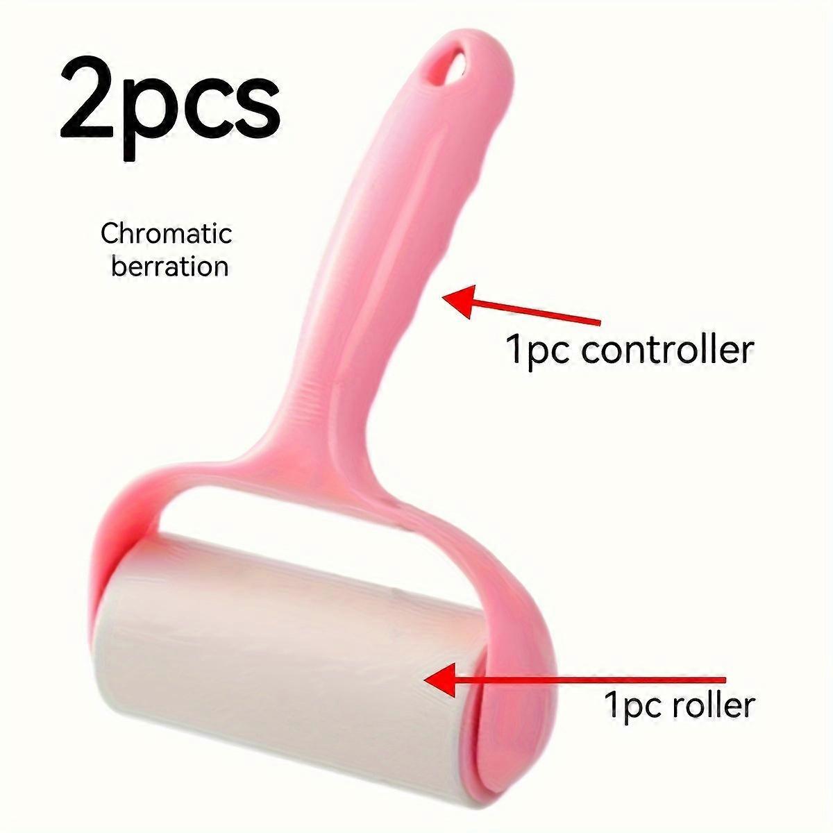 Pet Hair Removal Roller Set - 1 Handle + 3 Sticky Rollers with 50 Sheets Each, Strong Adhesion for Cat Hair Removal on Furniture and Clothing, Plastic