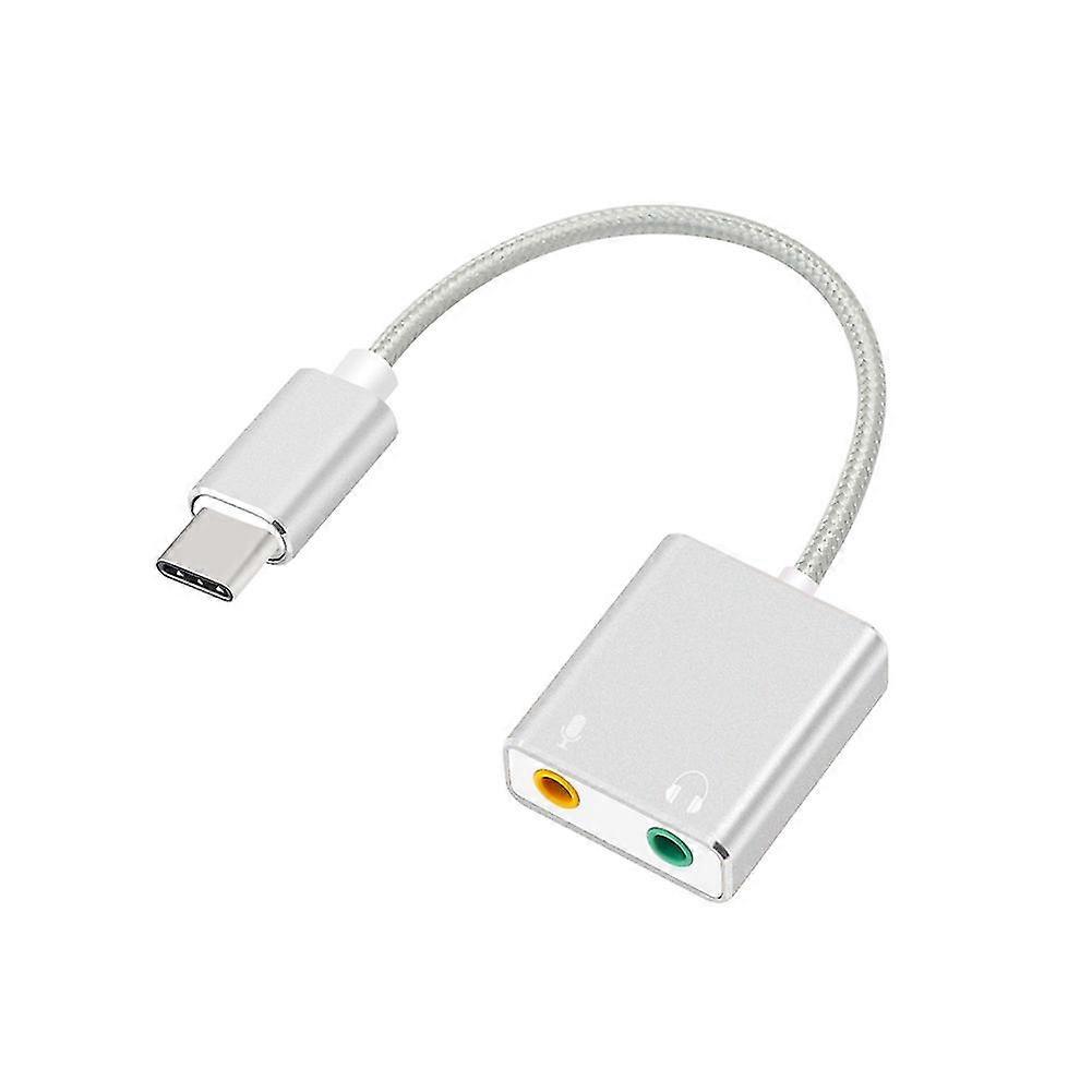 7.1 External Type C USB Sound Card for Macbook Pro Air 3.5mm Audio Mic Adapter