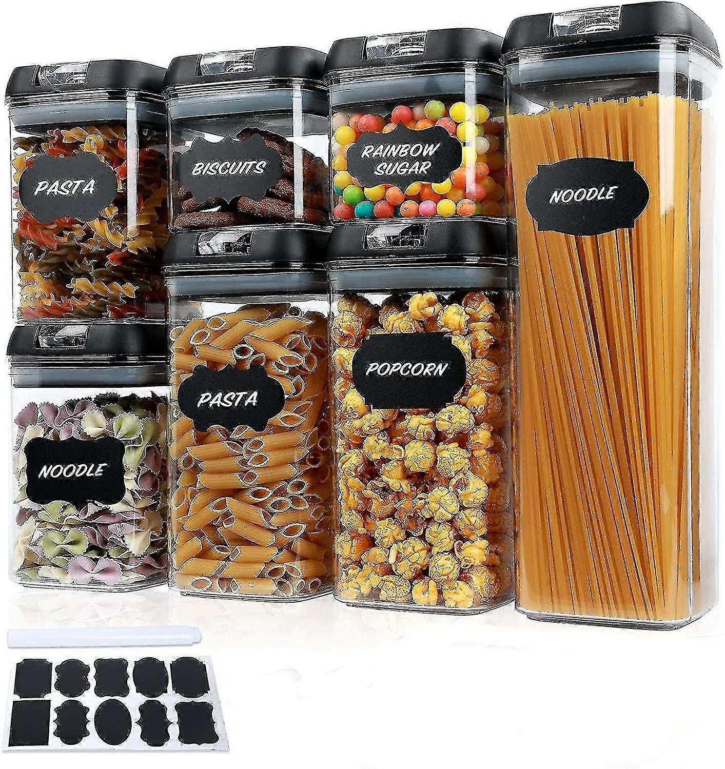 7Pc lufttæt Food Storage Container Sort