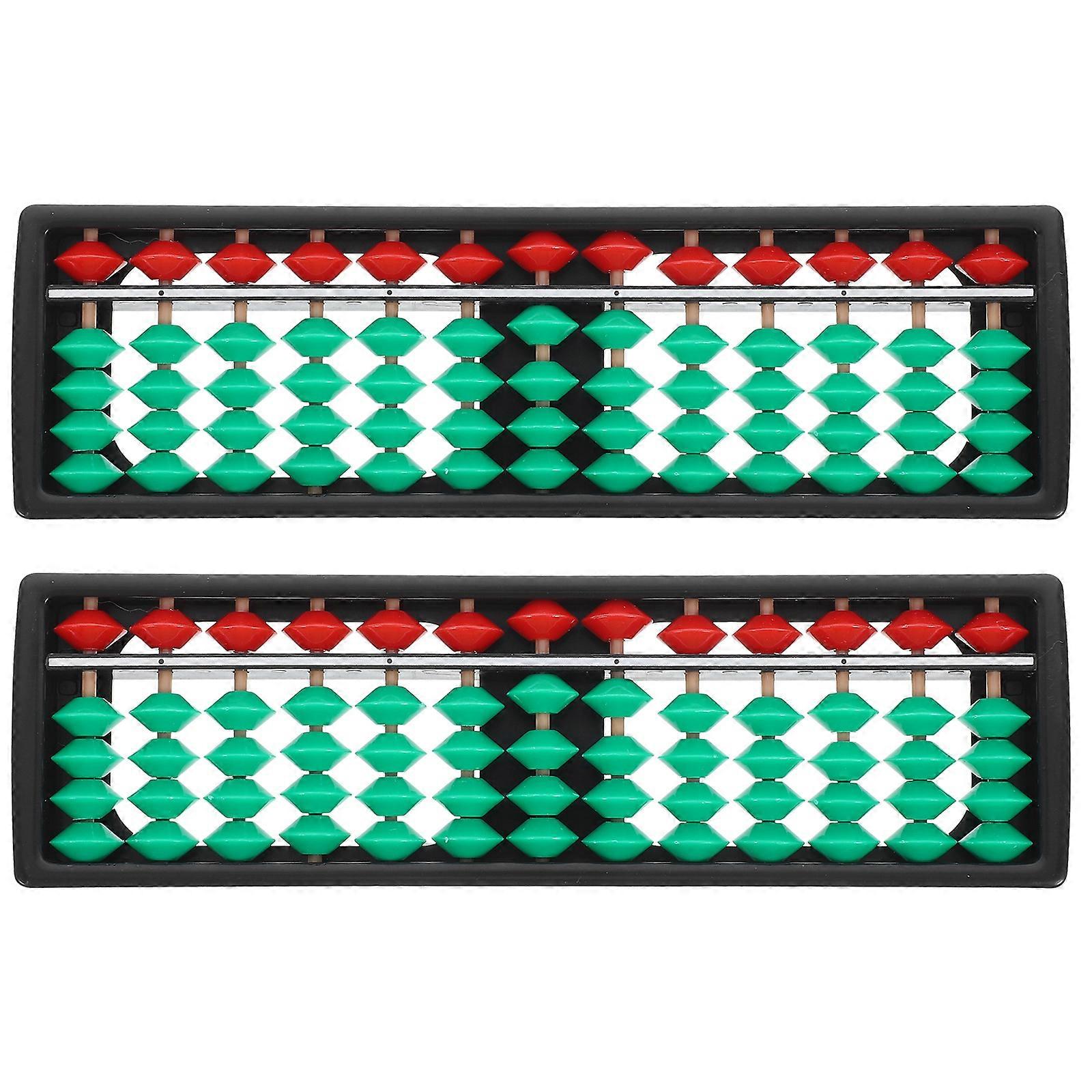 2pcs Chinese Plastic Abacus for Math Practical Calculating Chinese Abacus Educational Math Learning Abacus