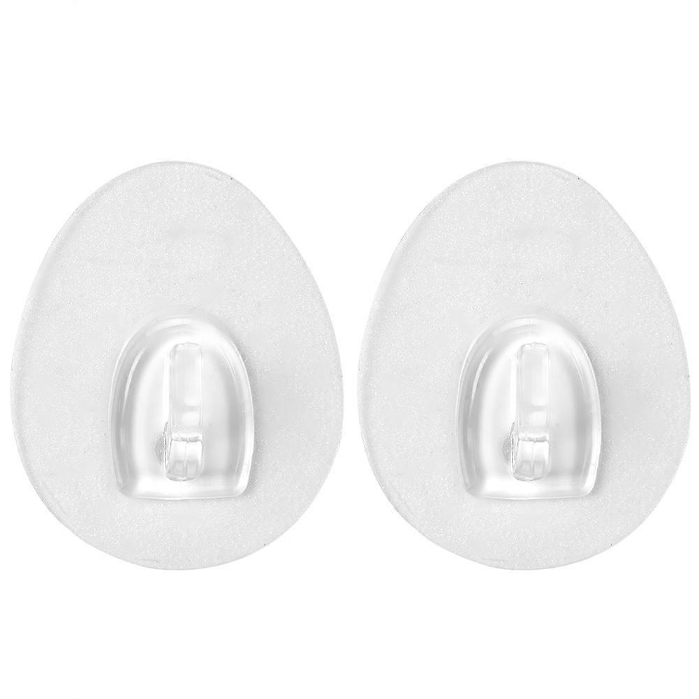 2pcs Multifunctional Strong Adhesion Door Wall Transparent Sticky Hook(5*6cm)