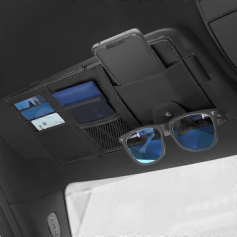 Car Sun Visor Organizer Pocket Organizer with Multiple Document Storage Pockets Suitable for Pens