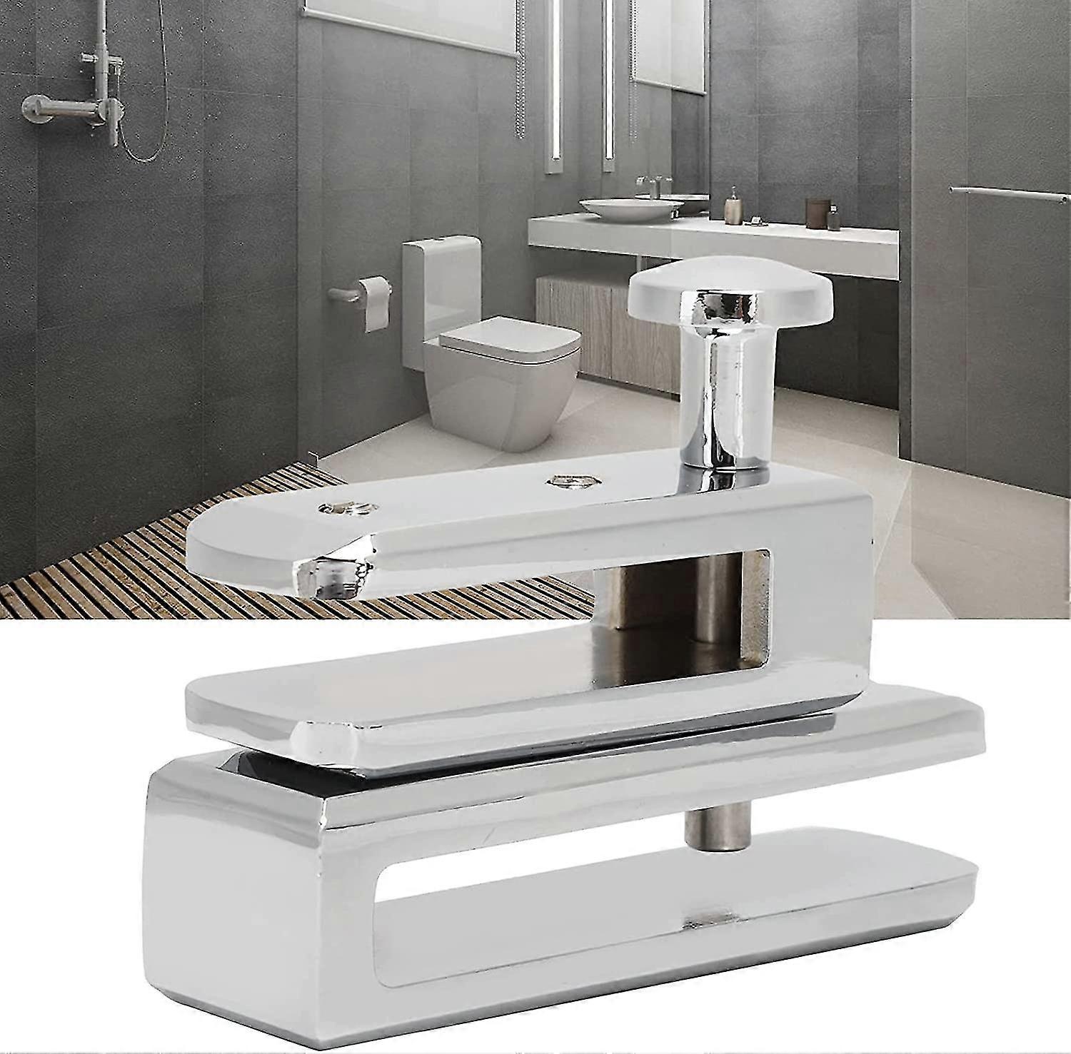 ガラスドアロック7穴ガラスドアロック亜鉛合金シャワールーム用調整可能なラッチロックハードウェア([該当する] 8-10mmスライドガラスドア)