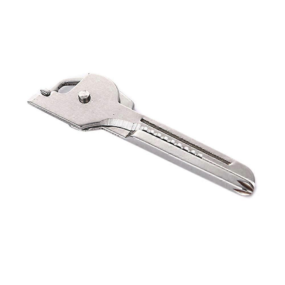3pcs 6 In 1 Multifunctional Key Keychain Keyring Multi Tool Stainless Steel