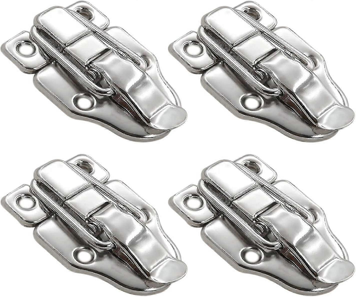 4pc Stainless Steel Sturdy Lock Toggle Catch Suitcase/wooden Box/case Latch Clasp