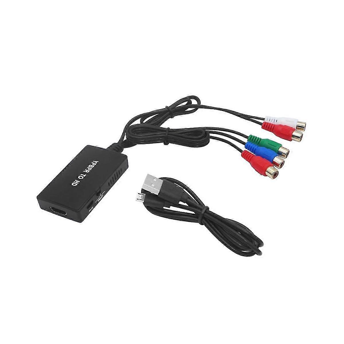 1080p Component To -compatible Converter Ypbpr Rgb + R/l Audio To -compatible Adapter 5rca To -comp