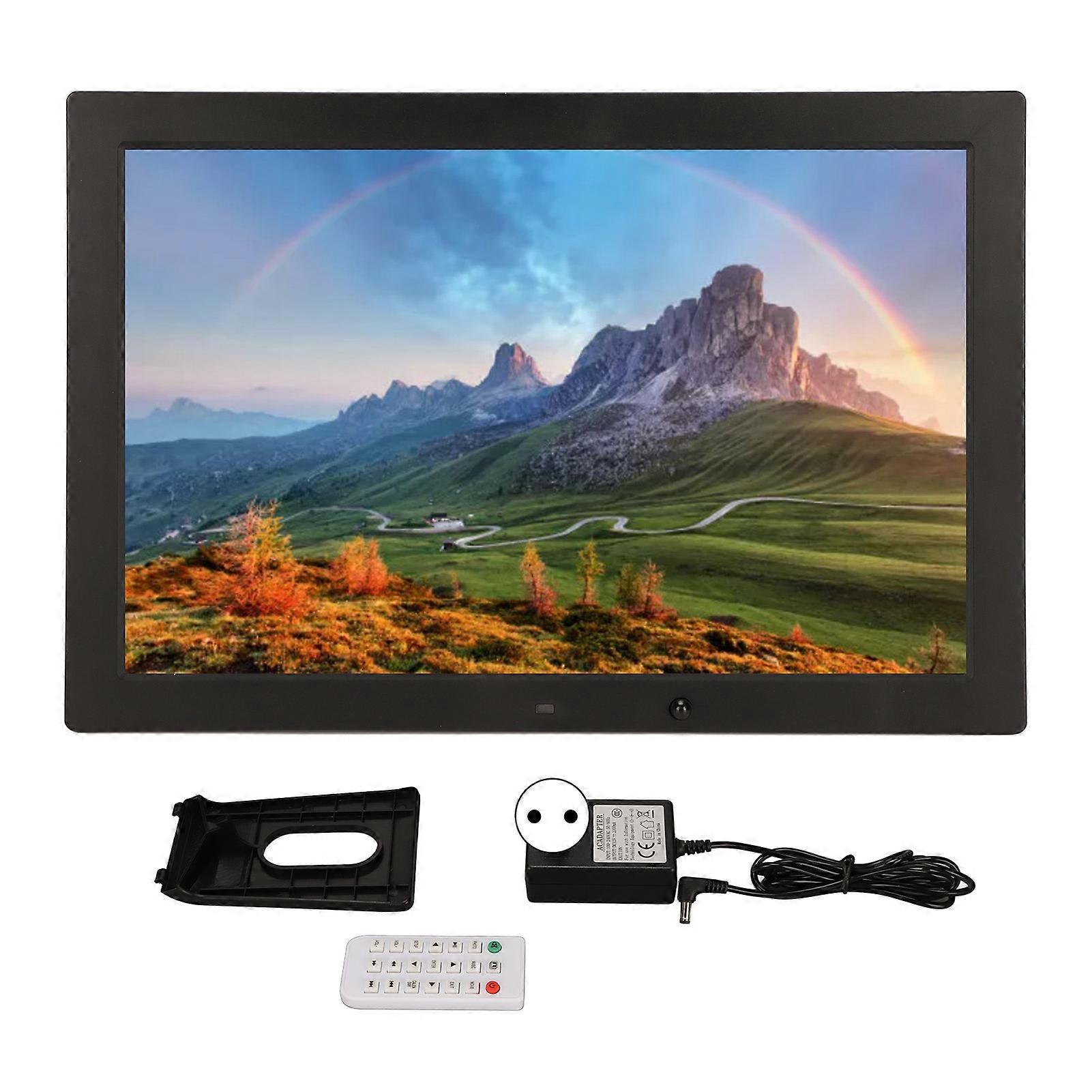 Digital Photo Frame 17 Inch HD Motion Sensor Video Music Electronic Picture Frame with Remote Control 100240V EU Plug NO.0865