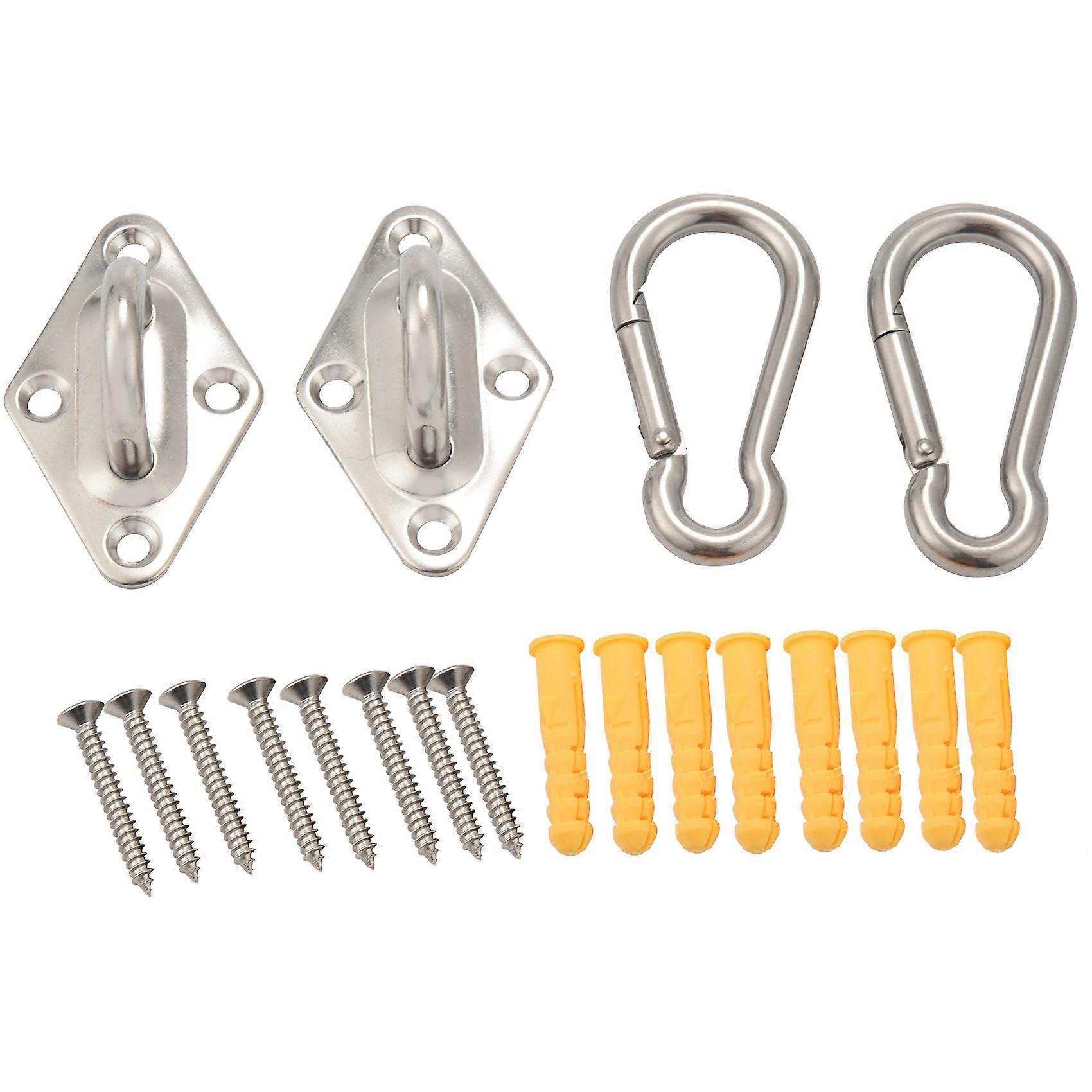 Heavy Duty Hammock Hanging Kit Eye Plates Ceiling Wall Mount Anchor Hooks Hanger for Hammock Swing