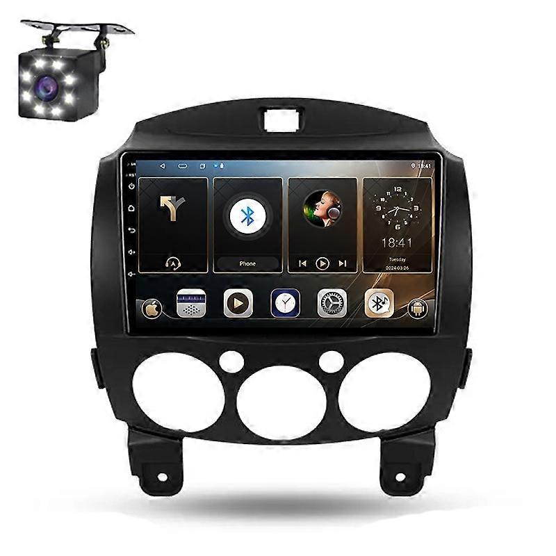 Car Radio Android 14 For Mazda 2 DE 2007 - 2014 Auto Multimedia Stereo