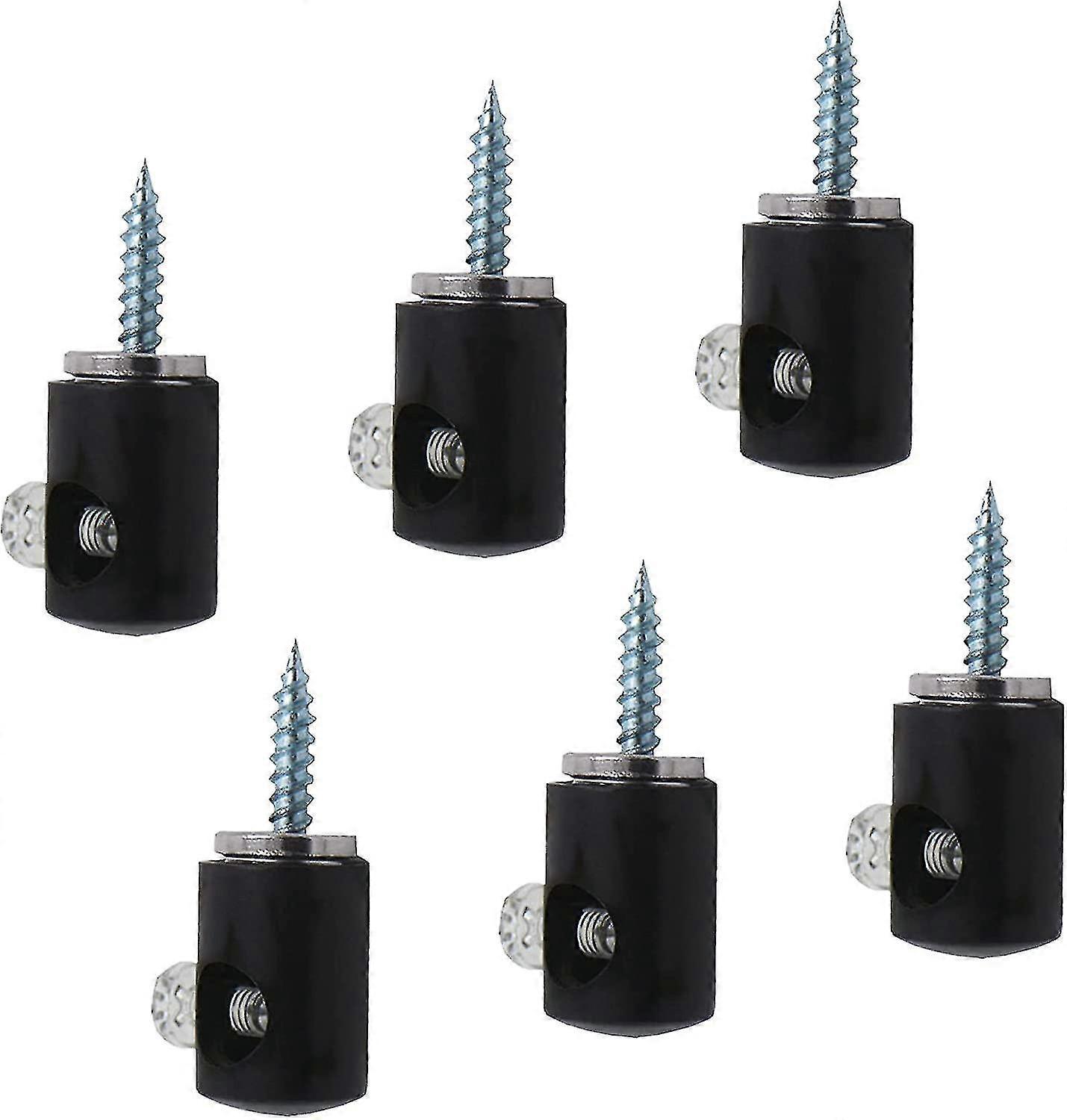 6 Pack Lighting Hooks For Chandelier, Ceiling Light - Black