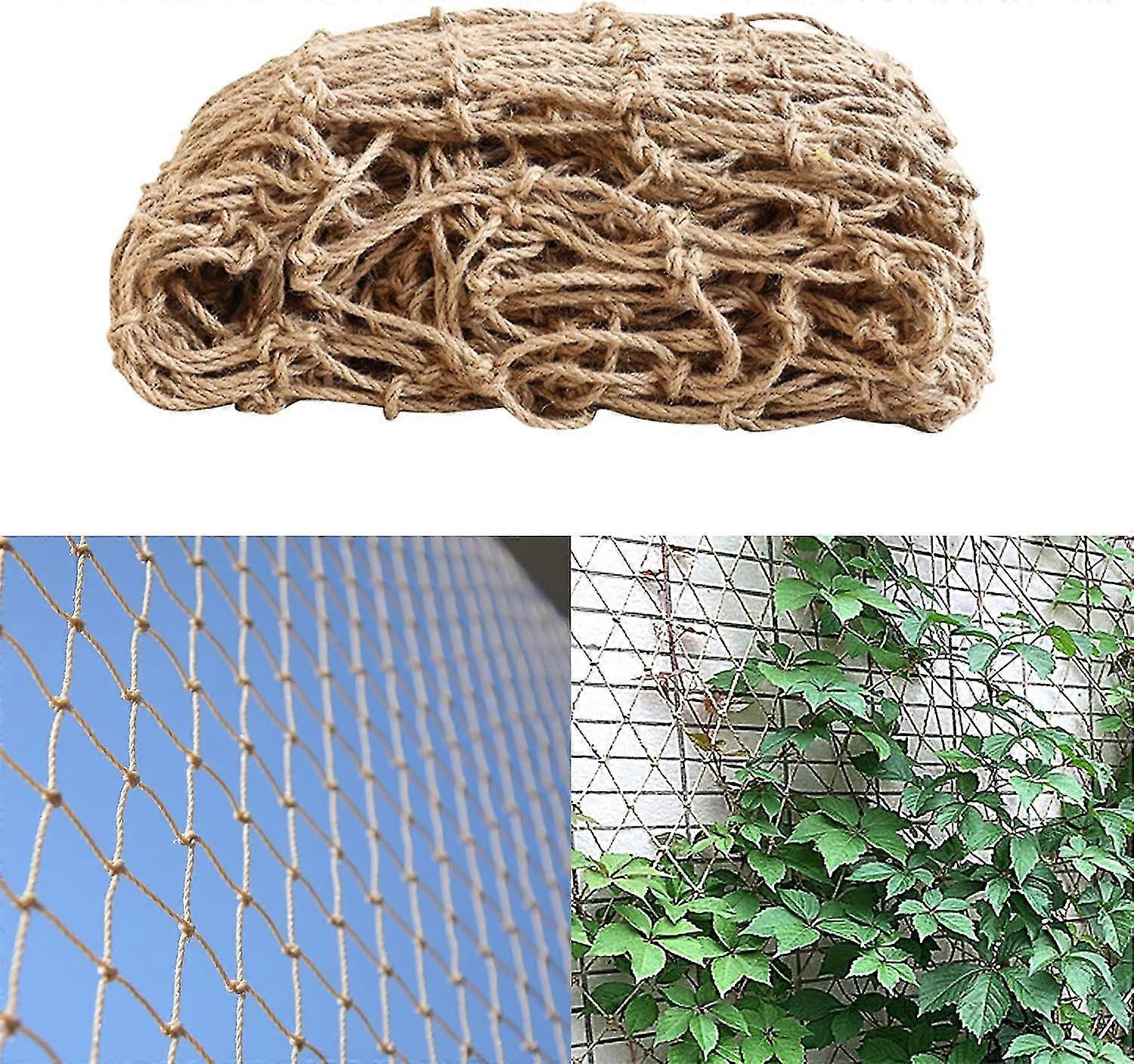 Plant Netting, Jute Netting Compostable En Netting For Climbing Vetable,1m*5m