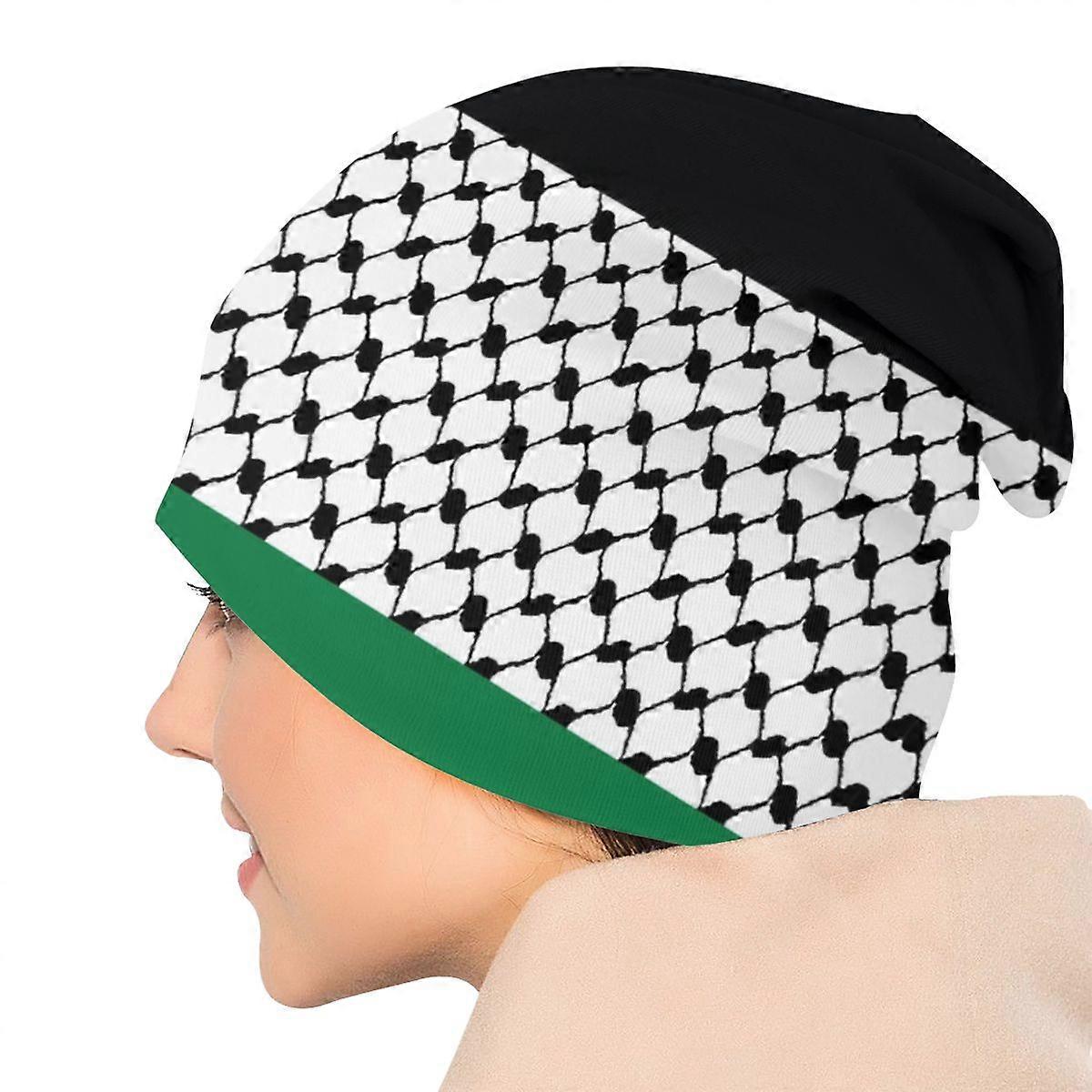 Cappello Palestinese Con Bandiera Ricamata - Baseball Cap Regolabile In Cotone Traspirante - Unisex Nero - 3