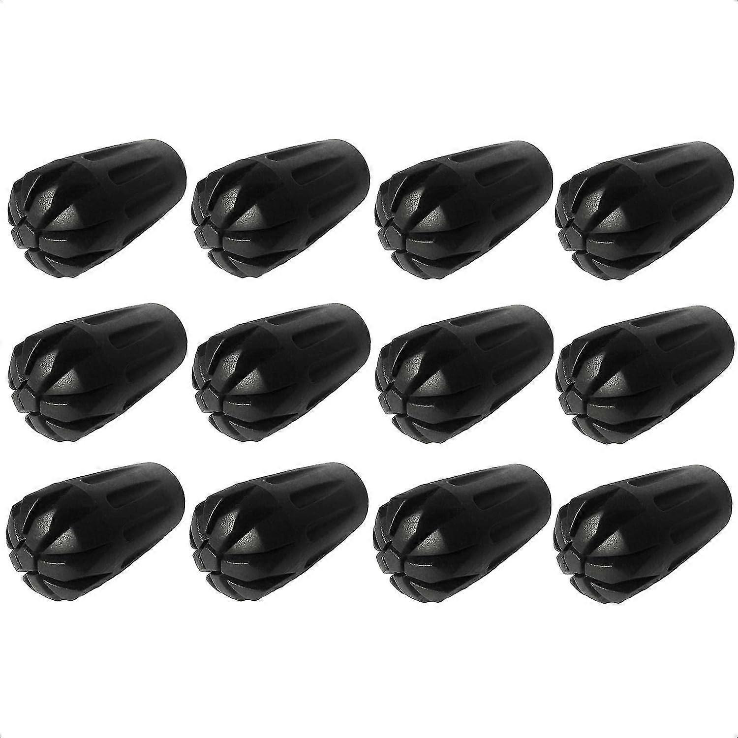 12 Pieces / 6 Pairs Nordic Walking Pole Tips - X-4lts Rubber Asphalt Pads For All Trekking Poles With 10mm Diameter