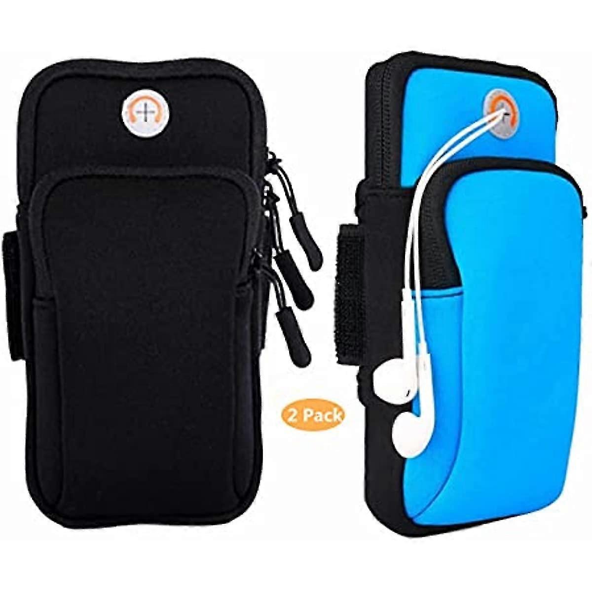 2 Pack Running Armband Arm Phone Holder For Running Cell Phone Armband Arm Case Bag Pouch For Gym Workout Jogging Exercise Hiking Compatible With Ipho
