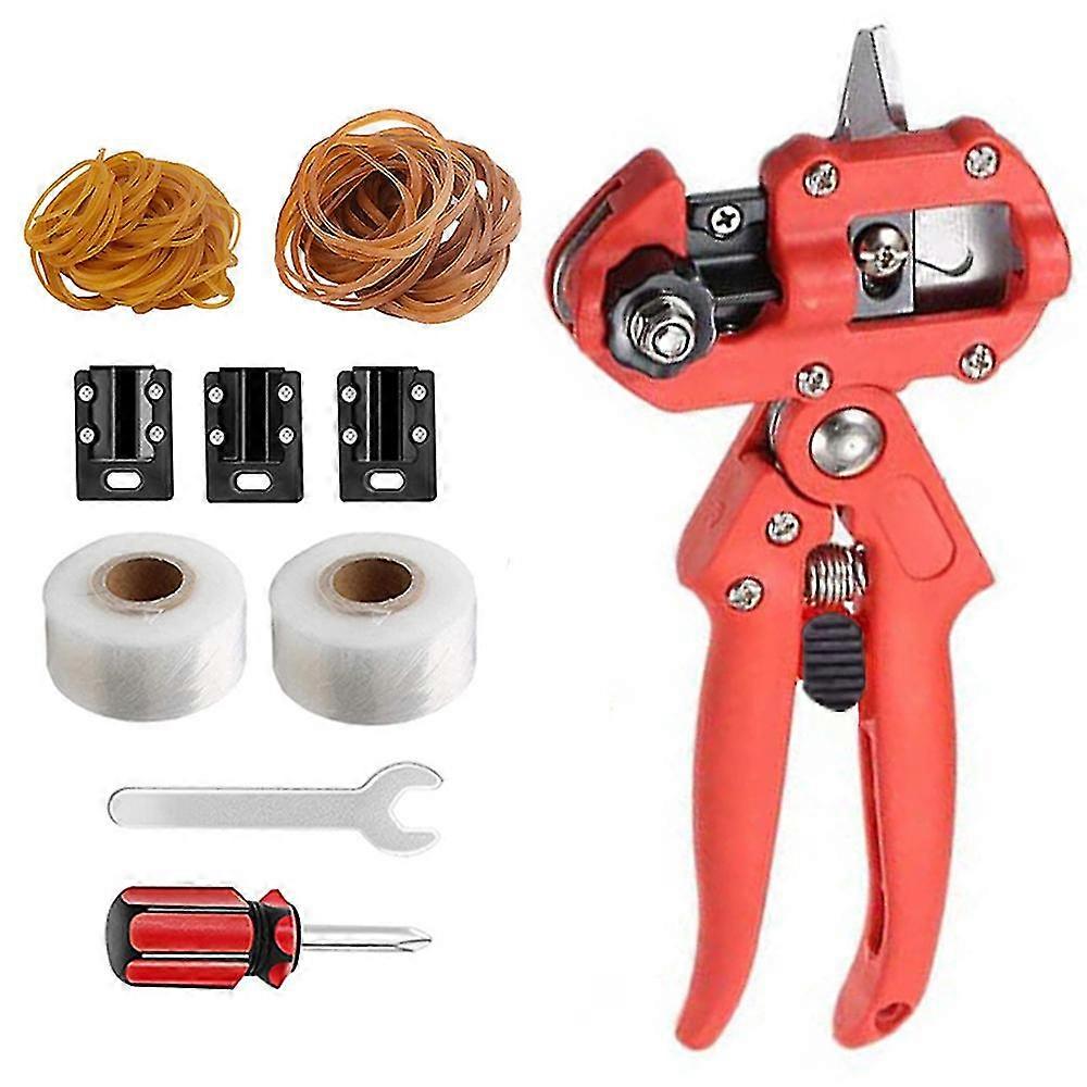 Garden Fruit Tree Grafting Scissors Finishing Scissors Fruit Trees Grafting Cutting Tool 3 Blade Replacement Knife Grafting Tape Key Screwdriver Stora