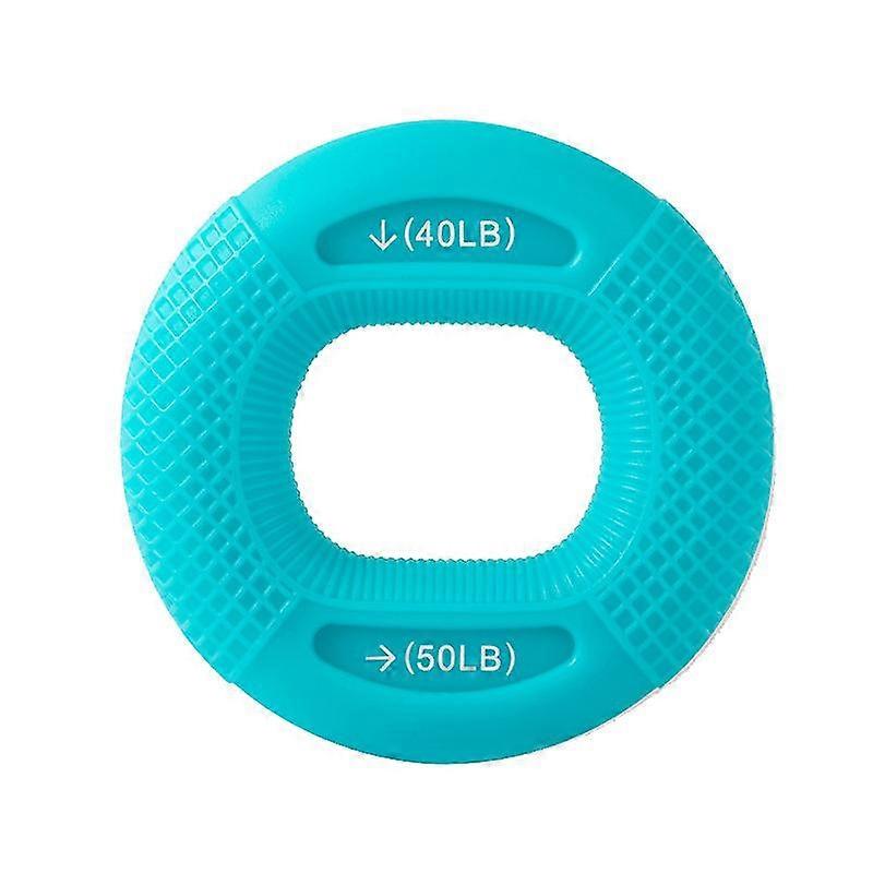 مجموعة من 2 كرات قبضة سيليكون مدرب اليد لتقوية الأصابع والساعدين ، وتخفيف التوتر (الأزرق ، 40-50 جنيه)