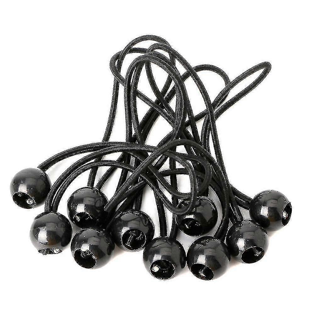 Breey 50pcs Tent High Elastic Ball Bands Plastic Ball Head Bungee Cords Trampoline Baggage Belts Tent Tie Zj