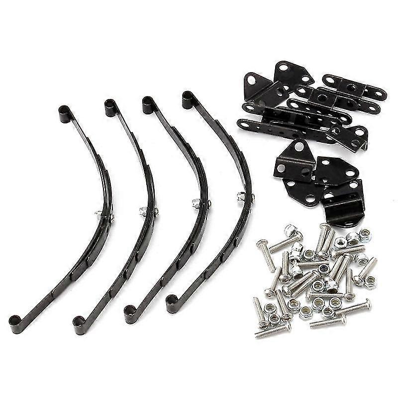 4pcs 1/10 Leaf Springs Set Highlift Chassis For 1/10 D90 Rc Crawler Car Parts Black