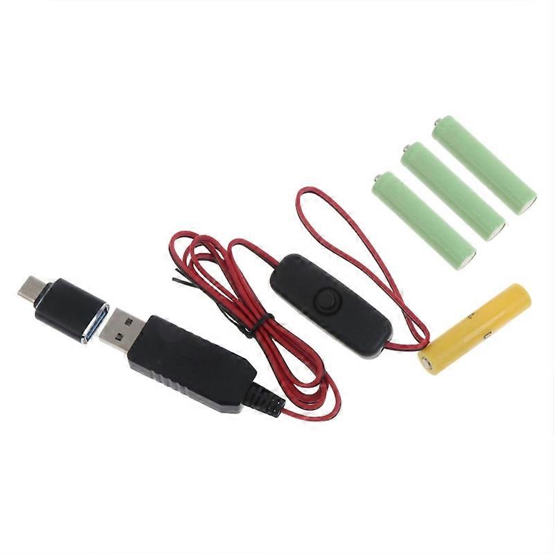2M Battery Eliminator Replace 4pcs 1.5V AAA Connect Replace 4 x 1.5V Battery