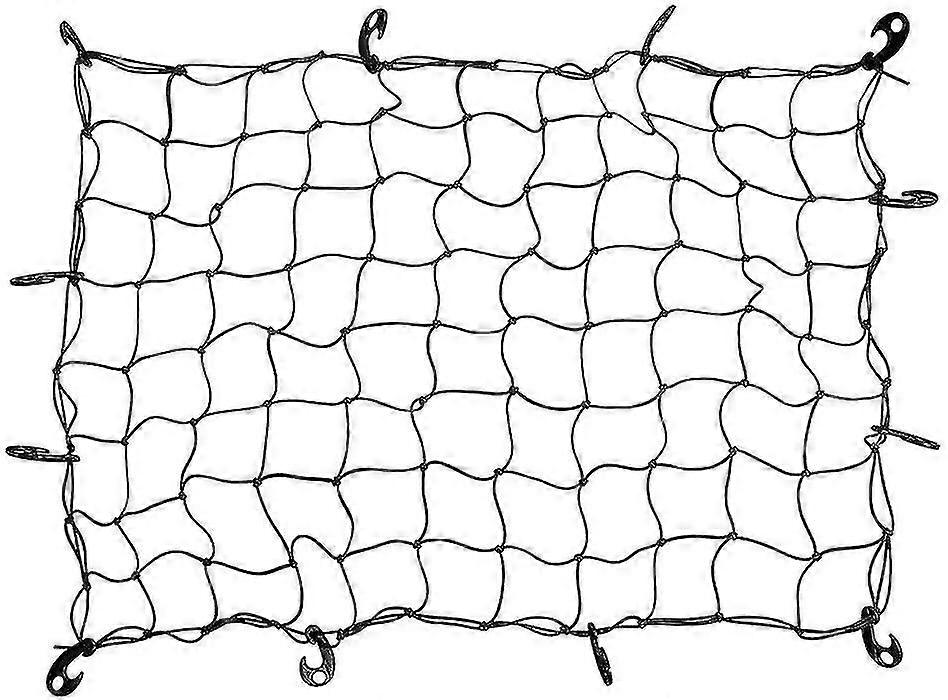 90 X 120cm Bungee Net With 12 Abs Hooks - Large Capacity For Car Trunk
