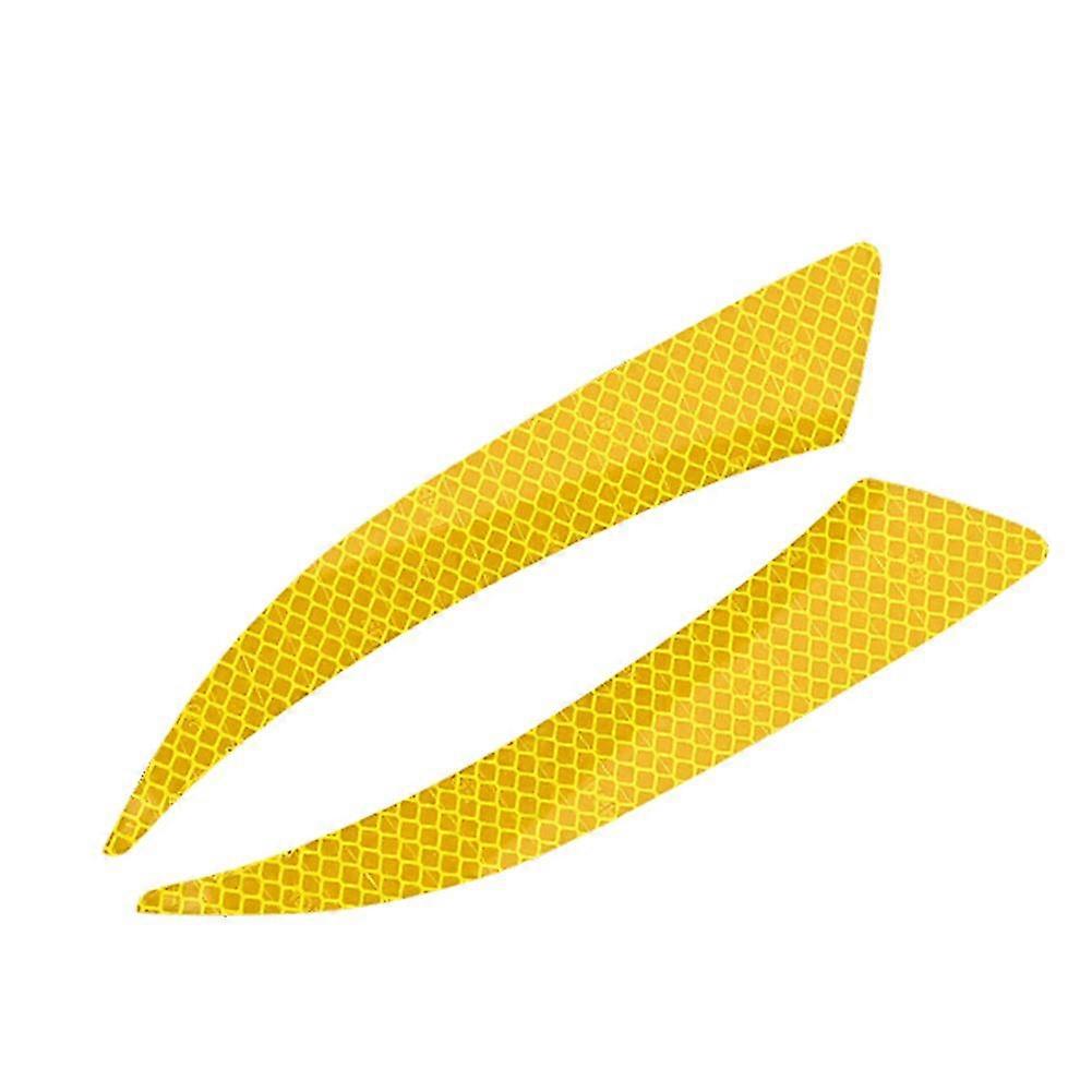Car Headlight Warning Stickers Body Reflective Stickers For Geely Pro Azkarra 2020 2021 Yellow