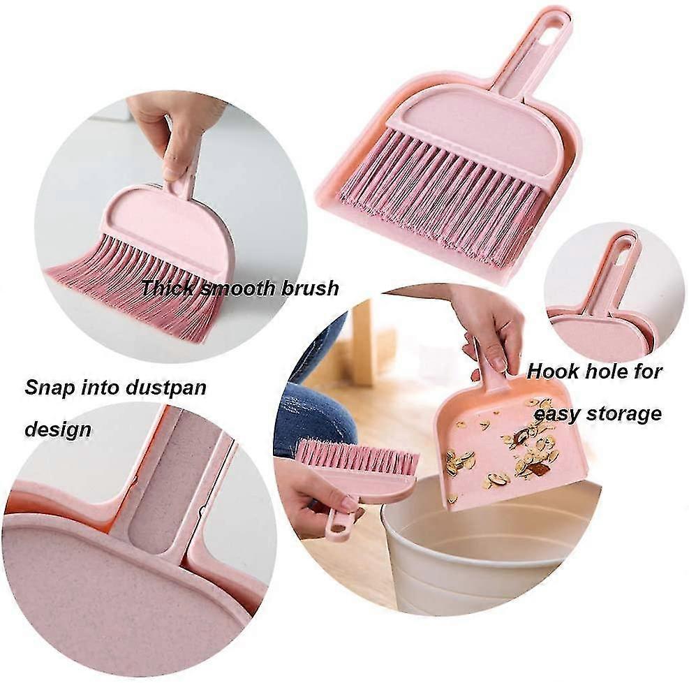 Mini Dustpan And Brush Set, Small Broom And Dustpan Cleaning Set For Table Desktop Counter Drawer Keyboard Car Cleaning