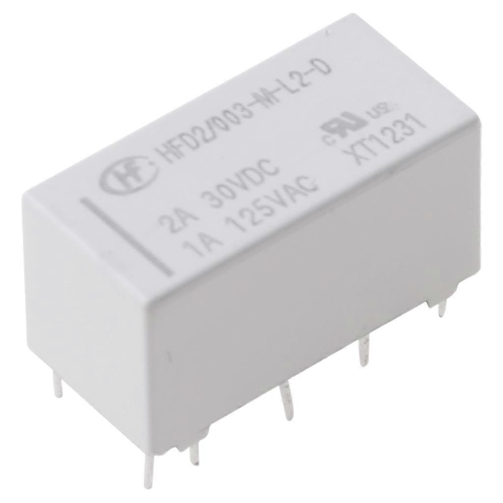 HFD2-003-M-L2-D Double In-line Single Coil Relay 10 Pin 3V Easy to Install