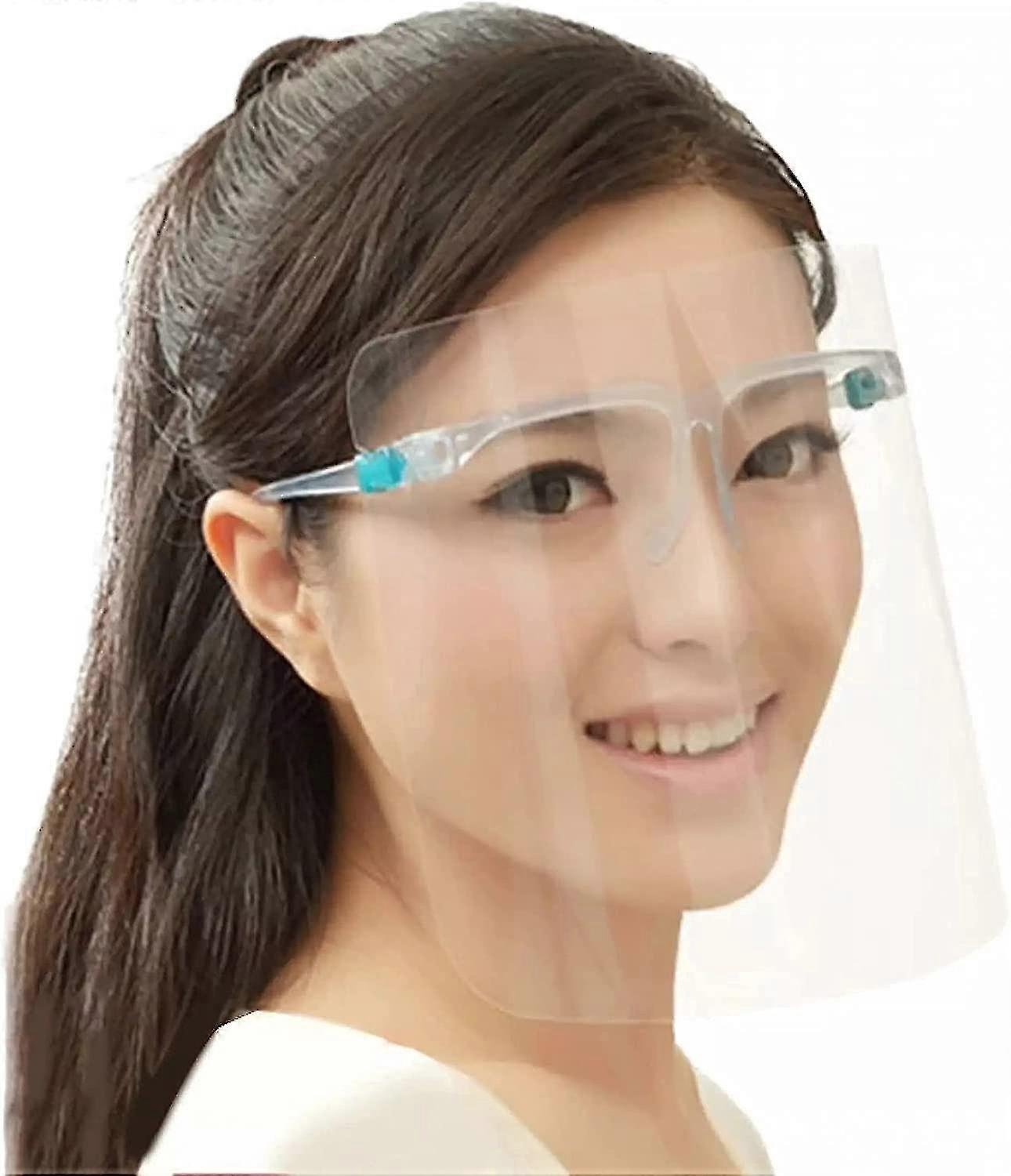 5 Pack Full Face Protective Shield Visor, Prevent Saliva, Oil Fume, Spitting Anti-fog Lens For Daily Activities