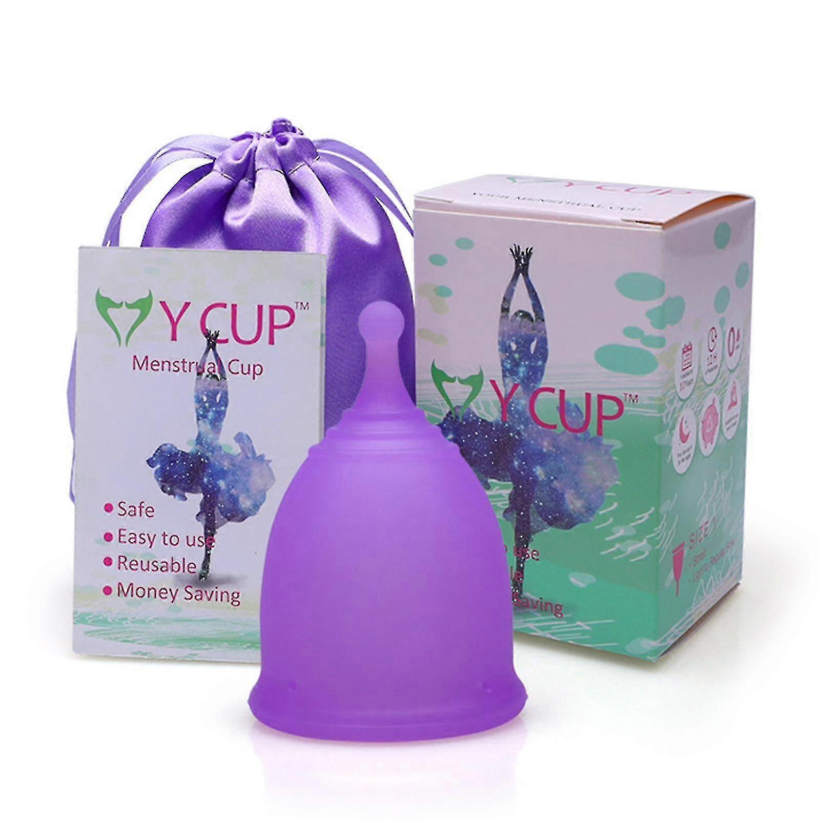 Menstrual Cup Reusable, Soft Silicone Period Cups Easy To Clean Tampon And Pad Alternative