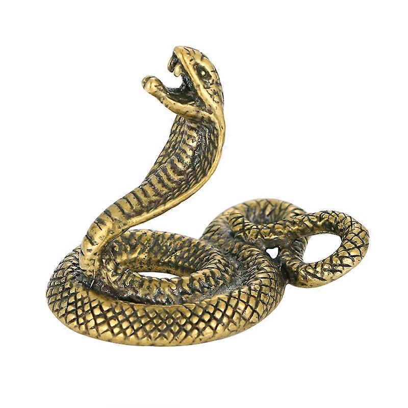 antique-like copper color cobra copper pendulum domineering python king solid pure copper carving handle table decoration
