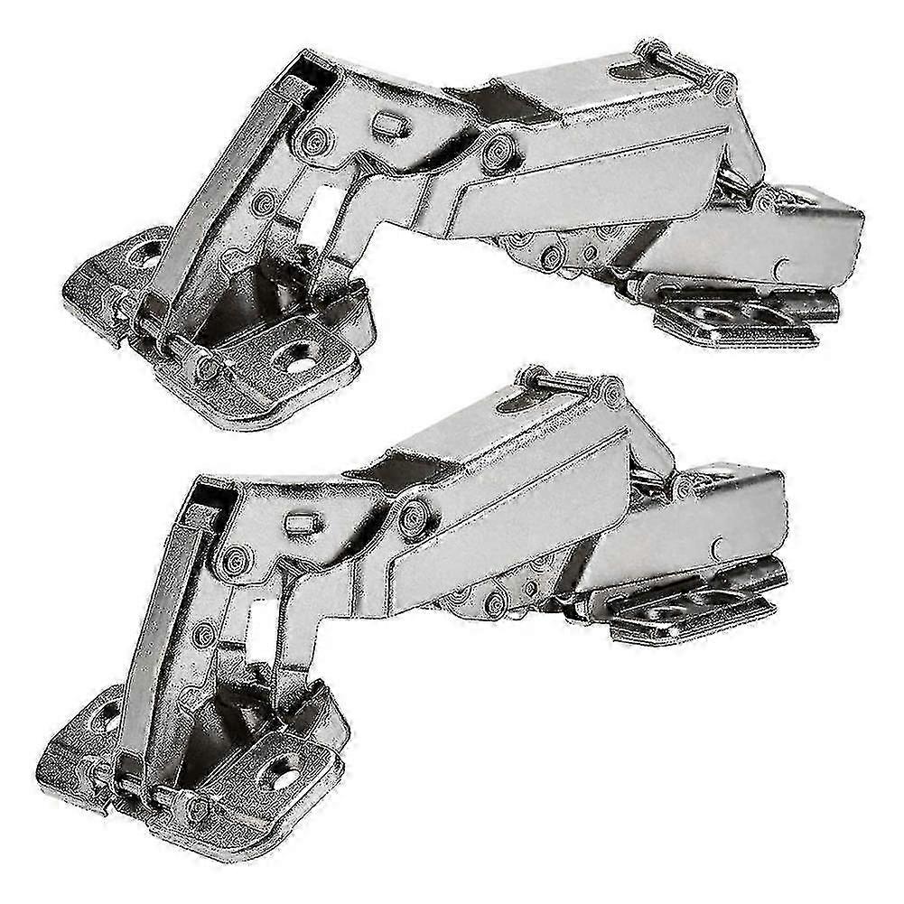 2pcs 175 Degree Hinges Frameless Cabinet Doors Hinges Concealed Hydraulically Adjustable Mounting