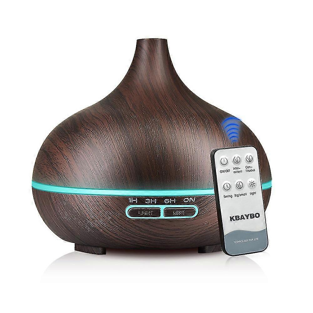 Diffuser Humidifier In Wood Design, Aroma Diffuser With Led, 550ml