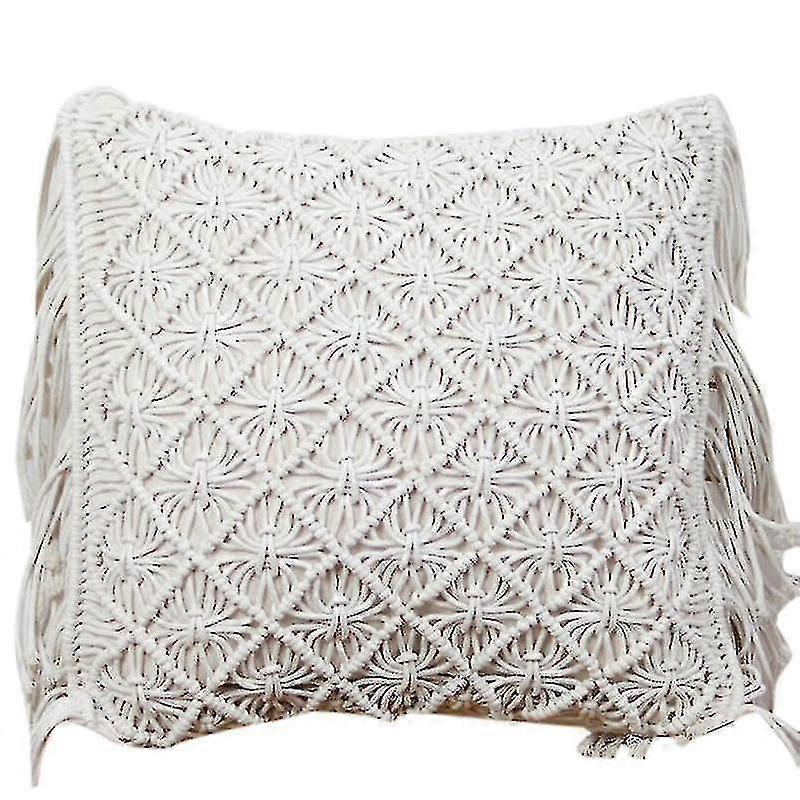Cushion Covers Cotton Linen Macrame Hand-woven Thread Pillow Covers