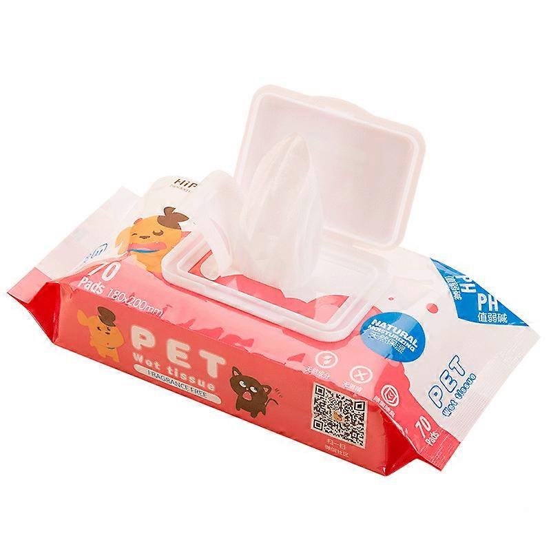 Pet Wipes Cleaning and Deodorizing - Fresh Scented Wipes, 70 units