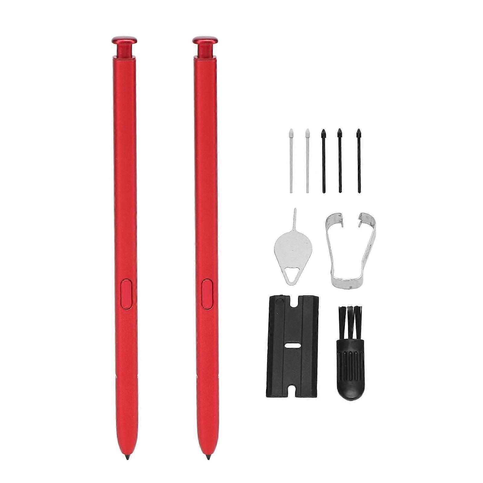 Mobile Phone Touch Pen with Spare Tip Touch Screen Stylus Pen Replacement for SAMSUNG Galaxy Note 10 Red