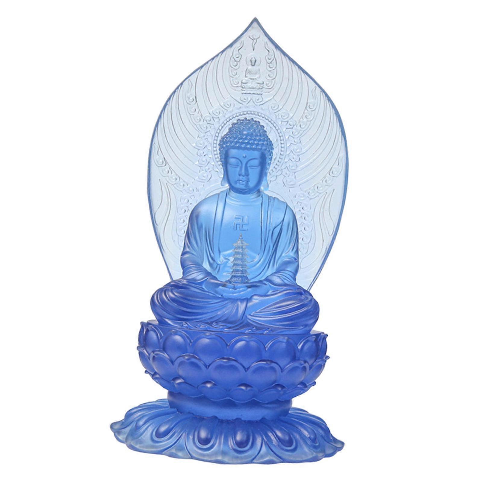 22cm Buddha Sitting Figurine Table Decoration for Table Desktop Lightweight