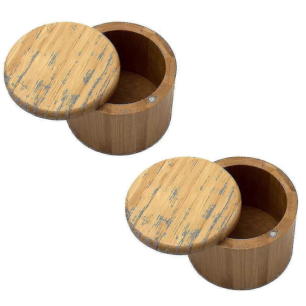 Bambusuolalaatikko, suolapidike kannella, suolan ravistin, kumina ja pippuri