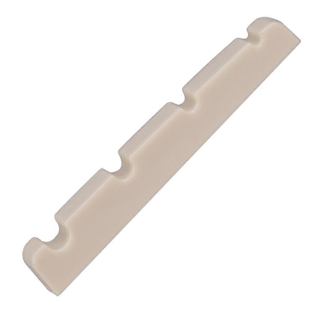 2x2 Piece Slotted Nut for 4 String Electric Bass Replacement, Beige