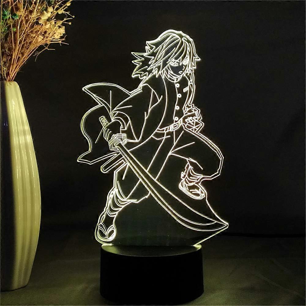 SBSG شيطان القاتل توميوكا جيو ضوء أنيمي الشكل 3D LED ليلة ضوء المانجا الشكل مكتب مصباح غرفة نوم الديكور الجدول مصباح ديكور المنزل ضوء الليل الولادة