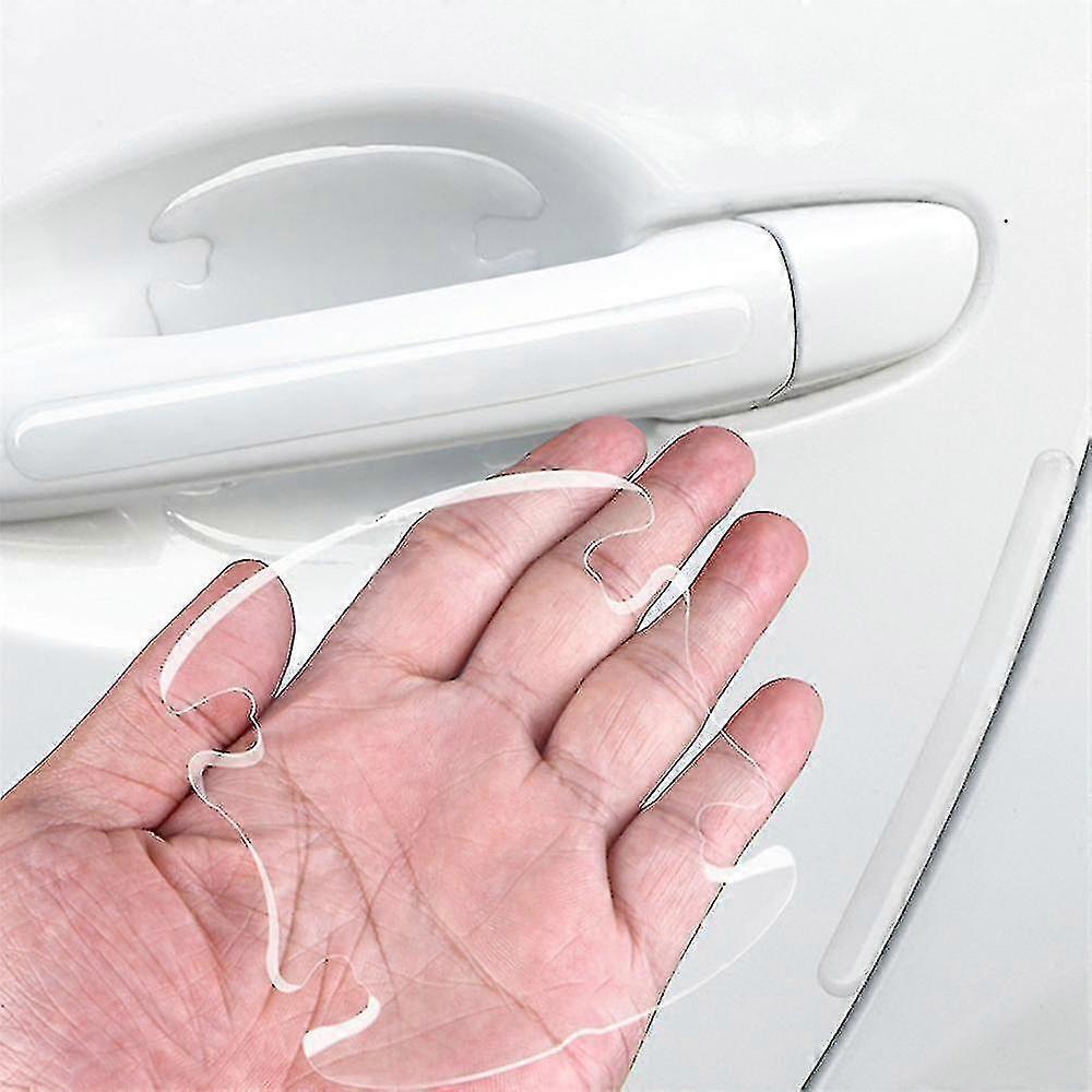 8pcs / set Car Door Handle Scratch Protector Pad Transparente Door Handle Protection Mat