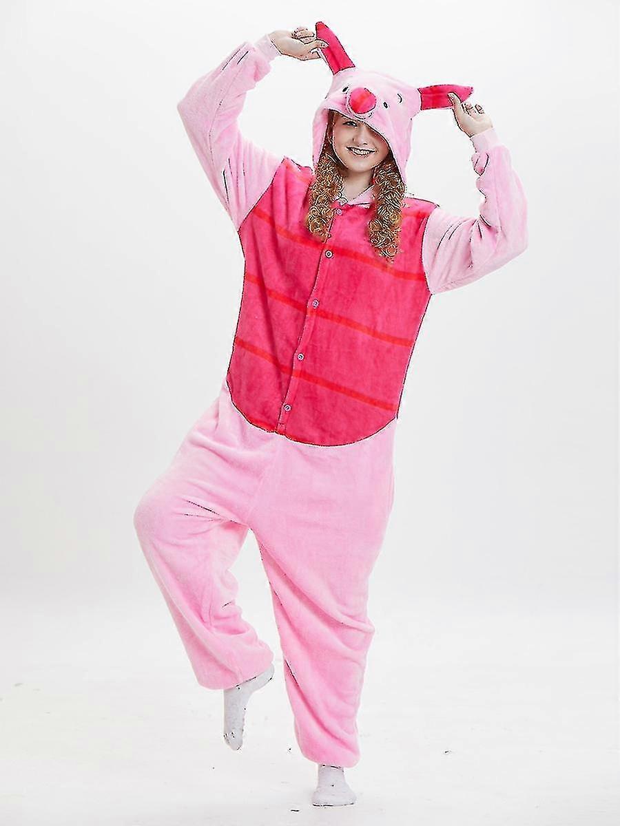 ピグレットパジャマアニマルコスチュームジャンプスーツハロウィンコスプレ
