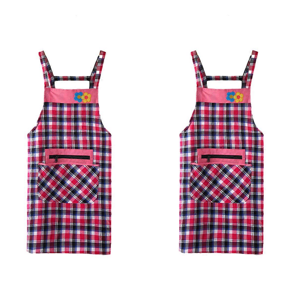 KXJ-2 stycken andningsbart förkläde, kvinnors kök, hushåll, matlagning, antifouling, sommar, tunt, mode, arbetskläder, polyester, midja