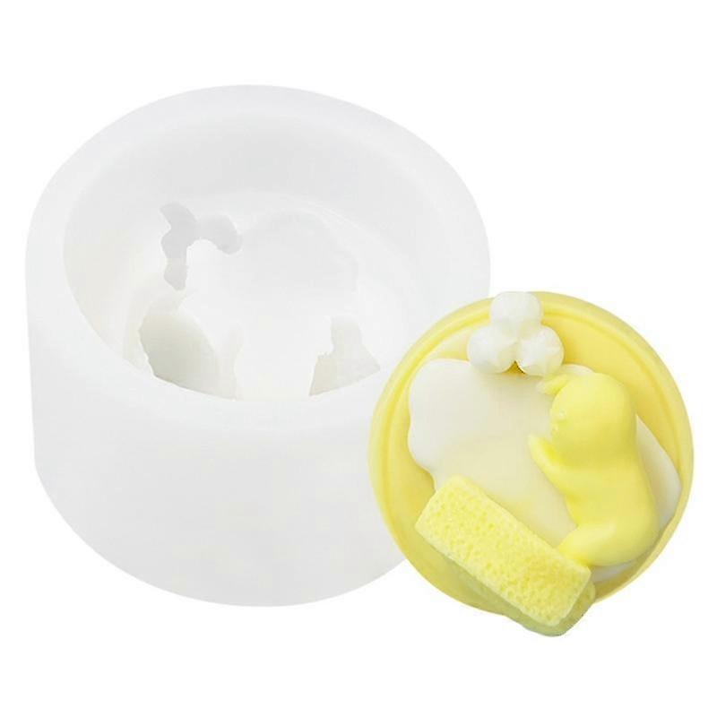 3d Cartoon Silicone Mold For Soap Making Handmade Cake Chocolate Biscuit Pudding Jelly Ice Cube Tray