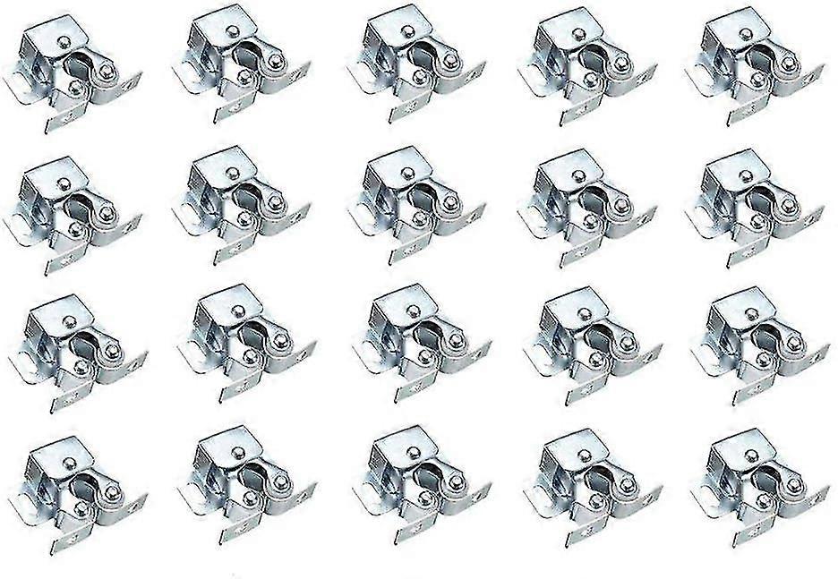 Double Roller Catch Cupboard Cabinet Door Latch Home Kitchen Tools 20pcs