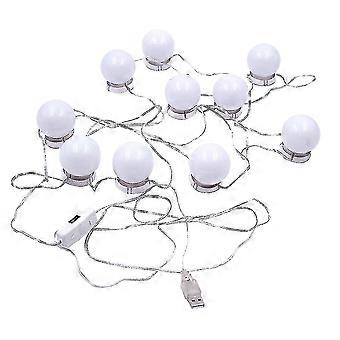Un ensemble de maquillage miroir lumière usb plug luminosité appuyez sur le bouton Lumières Led Lampe