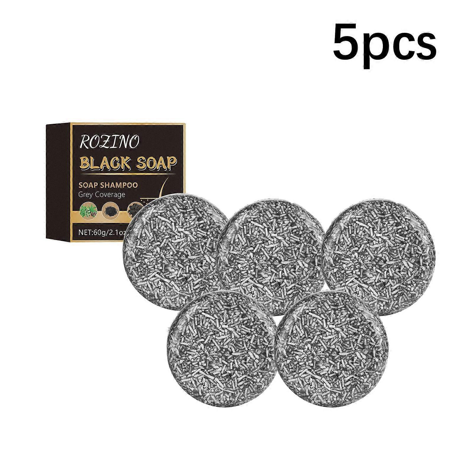 sapone shampoo Sapone fatto a mano delicato, idratante e oleoso-controllo per ridurre la caduta dei capelli, nutrire le radici dei capelli, sapone shampoo lisciante per capelli neri 60g (5 pezzi